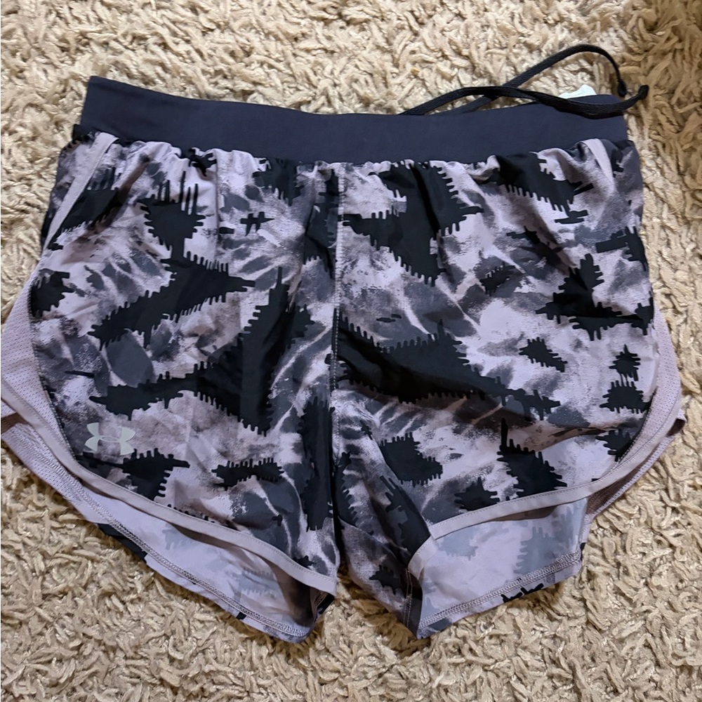 Under Armour Black and purple Athletic Shorts